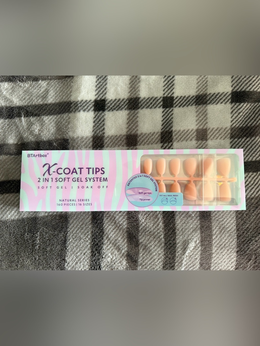Nude Soft Gel Press-On Nail Tips Short Almond Shape